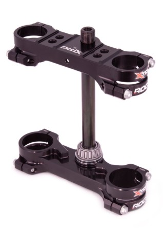 XTRIG PÓŁKI ZAWIESZENIA PRZEDNIEGO ROCS TECH TRIPLE CLAMPS KTM SX 65 '24; HUSQVARNA TC 65 '24; GASGAS MC 65 '24 (OFFSET 22MM) KOLOR CZARNY