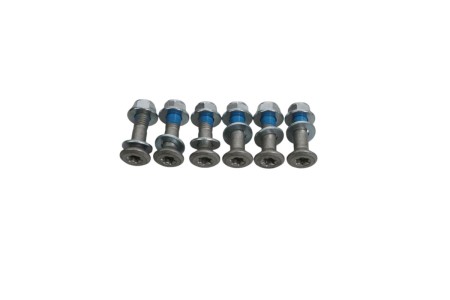 ACCEL KOMPLET ŚRUB ZĘBATKI TYLNEJ Z NAKRĘTKAMI (6 SZT.) M8 X 1,25 X 32MM (TORX)
