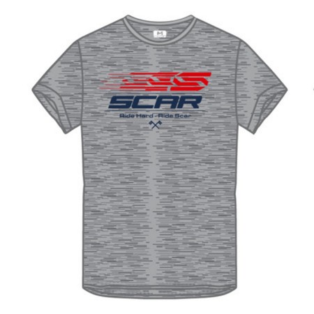 Obrazek dla: SCAR RACING KOSZULKA TSHIRT Z LOGIEM SCAR KOLOR SZARY ROZMIAR L