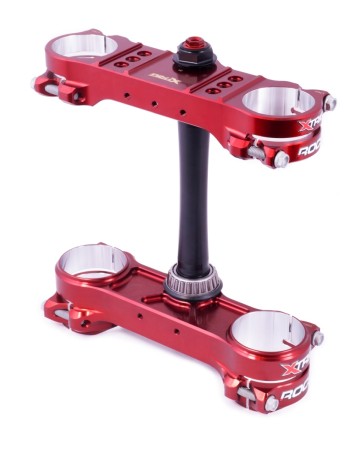 XTRIG PÓŁKI ZAWIESZENIA PRZEDNIEGO ROCS PRO TRIPLE CLAMPS KTM SX/EXC '14'22; SXF/EXCF/TPI '15'22; GAS GAS EC/ECF/MC/MCF '21'22; HUSQVARNA FC/FE/TC/TE/TEI '17'23 (OFFSET 20MM22MM) KOLOR XTRIG BROWN