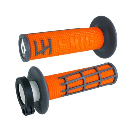 ODI MANETKI OFF ROAD EMIG 2.0 V2 LOCKON GRIP KOLOR POMARAŃCZOWY GRAFIT