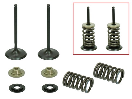 PSYCHIC ZAWORY SSĄCE (KOMPLET ZAWORÓW ZE SPRĘŻYNAMI I PODKŁADKAMI) KAWASAKI KXF 250 '09'10 STALOWY (MX09515I) (31X4,47X79,3MM)