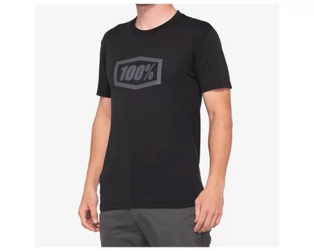 100 PROCENT KOSZULKA CODZIENNA Z KRÓTKIM RĘKAWEM (TSHIRT) TECH TEE KOLOR CZARNY ROZMIAR M