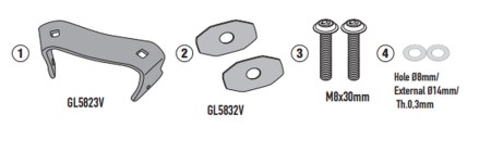 Obrazek dla: KAPPA ADAPTER DO ZAMONTOWANIA STELAŻA BOCZNEGO KLO5145MK I KLO5145CAM BMW F 900 GS '24, (BEZ UŻYCIA STELAŻA KUFRA CENTRALNEGO KR5145)