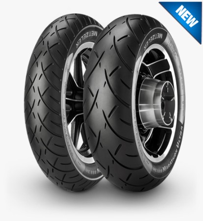 METZELER KOMPLET OPON (2318000/22) 130/9016 ME888 MARATHON ULTRA 67H TL M/C PRZÓD DOT 2022 + (2703100/23) 180/70B15 ME888 MARATHON ULTRA 76H TL M/C TYŁ DOT 2023 + TORBA NA UDO