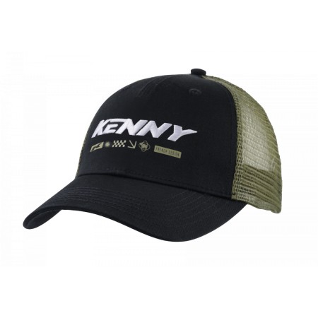 KENNY RACING CZAPKA Z DASZKIEM MODEL META KOLOR CZARNY/BIAŁY/ZIELONY