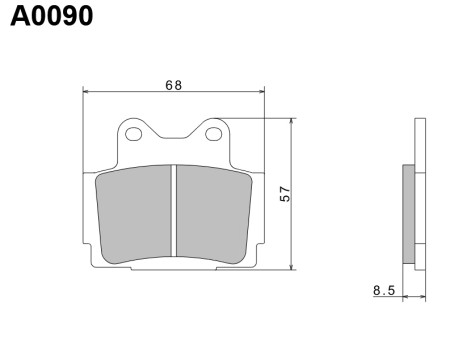 NISSIN 2024/10 KLOCKI HAMULCOWE KH104 PREMIUM SEMIMETALLIC (SPIEK METALICZNY) (ECE R90) (MADE IN JAPAN) (2P209NS)