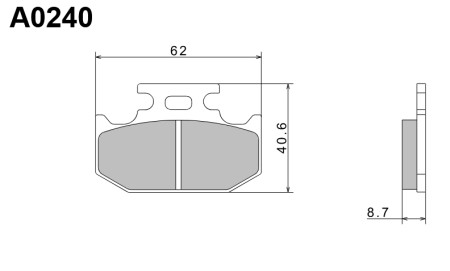 NISSIN 2024/10 KLOCKI HAMULCOWE KH152 PREMIUM SEMIMETALLIC (SPIEK METALICZNY) (ECE R90) (MADE IN JAPAN) (2P227NS)
