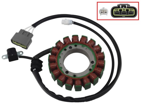 BRONCO 2024/10 UZWOJENIE ALTERNATORA STATOR YAMAHA YFM 450 KODIAK 4WD / EPS / HUNTER '18'24 (OEM: BB58141000)