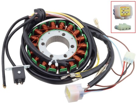 BRONCO 2024/10 UZWOJENIE ALTERNATORA STATOR POLARIS HAWKEYE 400 HO '12'14, SPORTSMAN 450 '06'07, SCRAMLER / SCRAMBLER 500 '04'12 (OEM: 3089249, 3089546, 3089965)