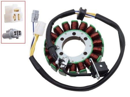 BRONCO 2024/10 UZWOJENIE ALTERNATORA STATOR SUZUKI LTR 450 / Z '06'09 (OEM: 3210145G10; 3210145G00; 3210145G11)