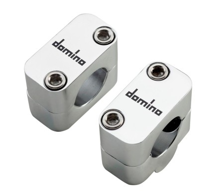DOMINO MOCOWANIE/REDUKCJA/PODWYŻKI KIEROWNICY Z 22MM NA 28MM, WYSOKOŚĆ 20MM KOLOR SREBRNY