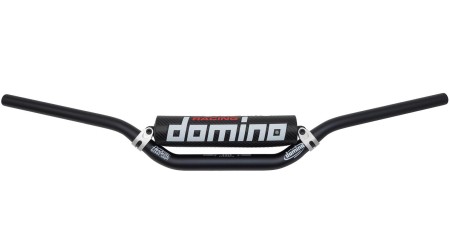 DOMINO KIEROWNICA ALUMINIOWA (ERGAL 7075) FATBAR 28MM WYSOKA (997) Z POPRZECZKĄ KOLOR CZARNY