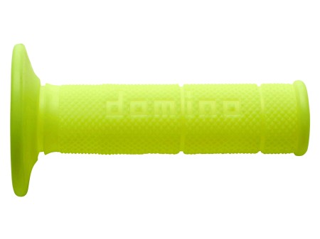 DOMINO MANETKI (GRIPY) OFF ROAD JEDNOSKŁADNIKOWE ULTRA SOFT (22+25MM, DŁ.120/123MM) BEZ OTWORU KOLOR ŻÓŁTY FLUO