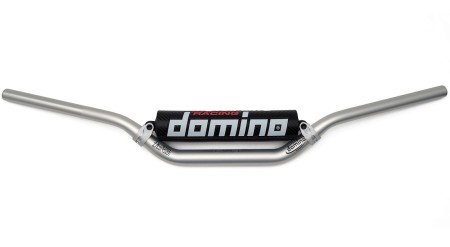 DOMINO KIEROWNICA ALUMINIOWA (ERGAL 7075) FATBAR 28MM WYSOKA Z POPRZECZKĄ KOLOR SREBRNY