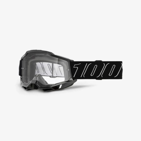100 PROCENT GOGLE ACCURI 2 BLACKLINE  CLEAR LENS  KOLOR CZARNY/BIAŁY SZYBKA PRZEŹROCZYSTA