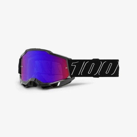 100 PROCENT GOGLE ACCURI 2 BLACKLINE  MIRROR BLUE/RED LENS  KOLOR CZARNY/BIAŁY SZYBKA CZERWONE/NIEBIESKIE LUSTRO