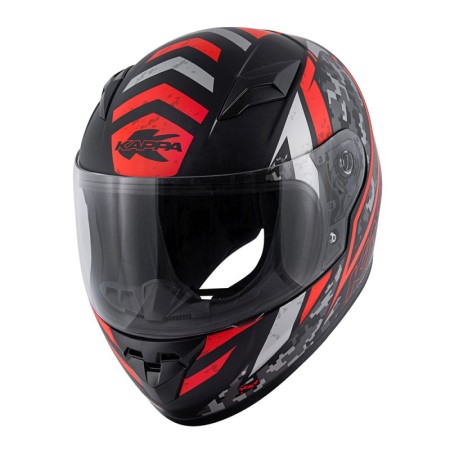 KAPPA 2024/12 KASK KJ04 EVO PROX JUNIOR INTEGRALNY FULLFACE KOLOR / CZARNY / CZERWONY FLUO MATT ROZMIAR 50 / M (HOMOLOGACJA ECE 22R06)