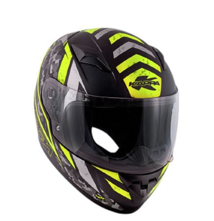KAPPA 2024/12 KASK KJ04 EVO PROX JUNIOR INTEGRALNY FULLFACE KOLOR / CZARNY / ŻÓŁTY FLUO MATT ROZMIAR 52 / L (HOMOLOGACJA ECE 22R06)