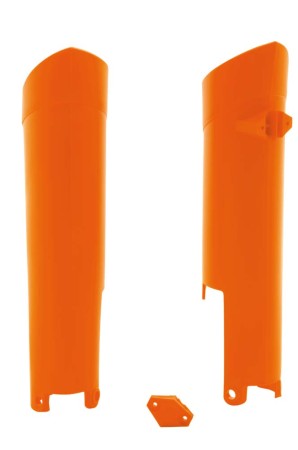 RACETECH (RTECH) OSŁONY TELESKOPÓW KTM SX 125250, SXF 250505, EXC/EXCF 125530 (0814), GAS GAS MC/EC/FSR 125300 KOLOR OEM POMARAŃCZOWY (KT04002127)