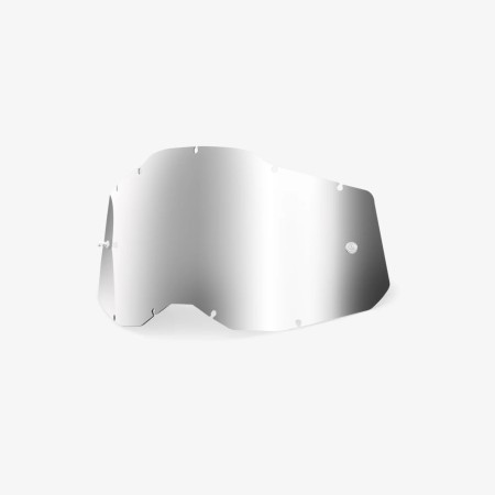 100 PROCENT AC2/ST2 JUNIOR REPLACEMENT  SHEET MIRROR SILVER LENS SZYBA/SZYBKA POJEDYNCZA DO GOGLI ACCURI 2/STRATA 2 YOUTH DZIECIĘCE KOLOR SREBRNE LUSTRO