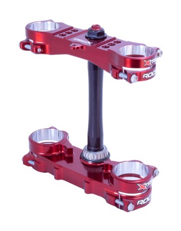 XTRIG PÓŁKI ZAWIESZENIA PRZEDNIEGO ROCS PRO TRIPLE CLAMPS YAMAHA YZ 250F '24'25; YZ 450F '23'25; FANTIC XXF 250 '25; XXF 450 '24'25 (OFFSET 20MM22MM) KOLOR XTRIG BROWN