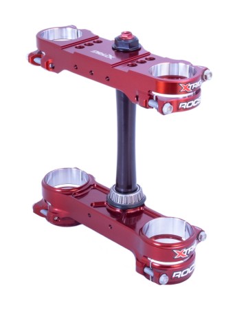 XTRIG PÓŁKI ZAWIESZENIA PRZEDNIEGO ROCS PRO TRIPLE CLAMPS KTM SX/SXF '23'24, EXC/EXCF '24; HUSQVARNA TC/FC '23'24; GAS GAS EC/ECF/MC/MCF '24 (OFFSET 22MM24MM) KOLOR XTRIG BROWN