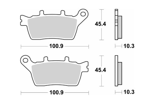SBS KLOCKI HAMULCOWE KH STREET PERFORMANCE (EXCEL) SINTER KOLOR ZŁOTY YAMAHA MXT NIKEN / NIKEN GT '18'24, TRACER 9 GT '23'24 (OEM: BD5258060000)