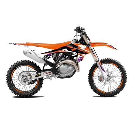 BLACKBIRD KOMPLET NAKLEJEK (OKLEIN) KTM SX/SXF '19'22, EXC/EXCF '20'23 DREAM 5 CHROME EFX KOLOR POMARAŃCZOWY CZARNY