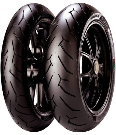PIRELLI KOMPLET OPON (2291900/25) 120/70ZR17 DIABLO ROSSO II (K) 58W) TL M/C PRZÓD DOT 2025 + (2068700/24) 190/55ZR17 DIABLO ROSSO II (75W) TL M/C TYŁ DOT 2024 + KUBEK Z LOGOTYPEM