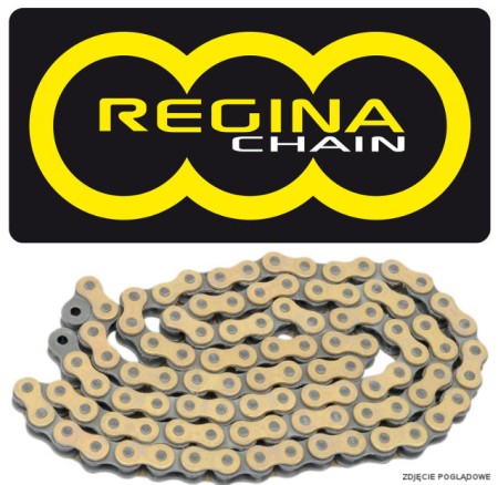 Obrazek dla: REGINA ŁAŃCUCH NAPĘDOWY 420RX3 (120 OGNIW) MOTOCROSS DO 100 CCM ZŁOTY (ZAPINKA) (124RX3/008) (BEZ ORINGÓW)