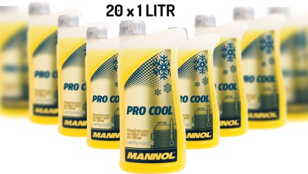 MANNOL PŁYN DO CHŁODNIC PRO COOL 1L MOTOCYKLOWY (40ST.C/+135ST.C) GOTOWY DO UŻYCIA  KARTON 20 SZT. (PAKIET)