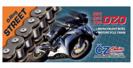 CZ ŁAŃCUCH NAPĘDOWY 530 DZO (108 OGNIW) ORING BRONZE DO 1000 CCM (43,0 KN) + ZAKUWKA DRĄŻONA