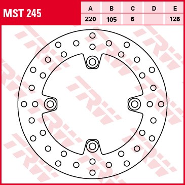 TRW ZF TARCZA HAMULCOWA PRZÓD/TYŁ HONDA CBR 125 0417, CRF 250 13, CB 600 HORNET 9806, CBR 600 F / RR 9116, XR 650 L 9397, CBR 900 RR 9203, CBR 1000 RR 0416, VTR 1000 / SP1 / SP2 0006