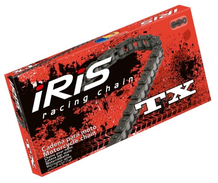 IRIS ŁAŃCUCH NAPĘDOWY 415 TX136 (136OGNIW) BEZ ORINGÓW (OTWARTY + ZAPINKA) KOLOR CZARNY