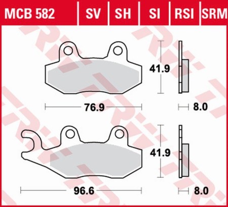 Obrazek dla: TRW ZF KLOCKI HAMULCOWE KH135 SINTER STREET KAWASAKI KLX 125 '10'13, KX 125/250/500 '89'93, KDX 200/250 '93'94, KLX '09'17, SUZUKI RM 125/250 '87'95, RMX 250 '89'95, YAMAHA YZ 125/250 2T '89'97, WR 125 '91'97, TTR 250 '93'00 PRZÓD