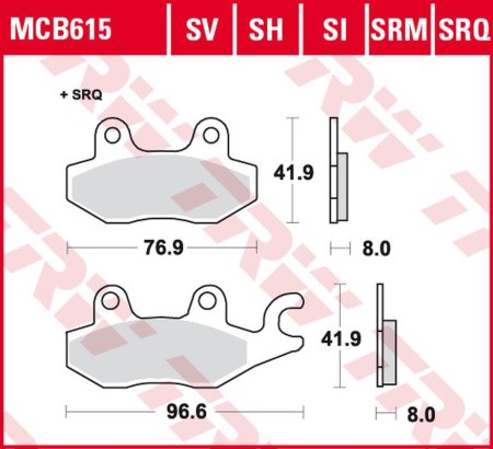 Obrazek dla: TRW ZF KLOCKI HAMULCOWE KH165 SINTER TRACK CAGIVA CANYON 900 '97'00, ELEPHANT 900 '90'93, NAVIGATOR 1000 '00'05, KAWASAKI EX 250 '07'14, EX 300 '13'17, VERSYS 300 '17, Z 300 '15'17, NINJA 400 '18, SUZUKI DR 800 BIG '91'96, TYŁ