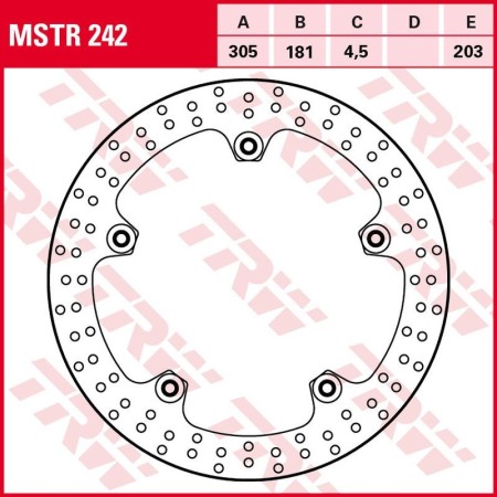 TRW ZF TARCZA HAMULCOWA PRZÓD BMW F 750GS/850GS '18, R 1200GS/ADV '13'18, R 1250GS/ADV '19, (305X181X5MM)