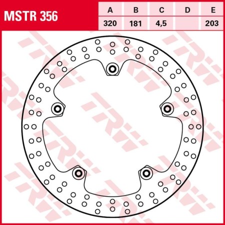 TRW ZF TARCZA HAMULCOWA PRZÓD BMW F 800S/ST '06'07, K 1200R '05'08, R 1200R/RT/S/ST '05'08 (320X181X4,5MM)