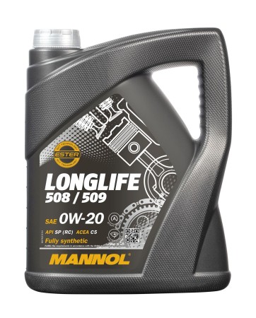 MANNOL OLEJ SILNIKOWY SAMOCHODOWY 0W20 LONGLIFE 508/509 5 LITRÓW (7722) (SYNTETYCZNY)