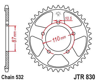 JT ZĘBATKA TYLNA ALUMINIOWA 7075T6 (ERGAL) 4675 42 KTM 200 DUKE/RC '15'20 KOLOR POMARAŃCZOWY  ZAMÓWIĆ