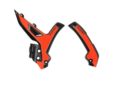 ACERBIS OSŁONY RAMY XGRIP KTM EXC / EXCF / XCW '24'25, SX / SXF / XC / XCF '23'25 KOLOR CZARNY / POMARAŃCZOWY