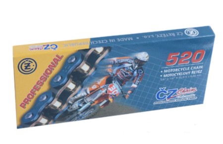 CZ ŁAŃCUCH NAPĘDOWY 520 EC (120 OGNIW) MOTOCROSS DO 550 CCM (38,0 KN) + ZAPINKA