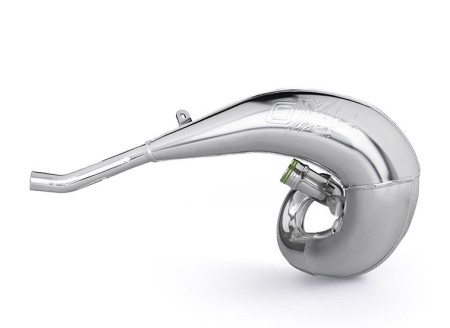 OXA FACTORY 2025/08 DYFUZOR (TUBA REZONANSOWA) FRONT EXHAUST PIPE CHROME TM RACING MX / EN / SMR 250 / 300 '22'25