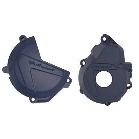 POLISPORT ZESTAW OSŁONA POKRYWY (DEKLA) ALTERNATORA ORAZ OSŁONA POKRYWY SPRZĘGŁA HUSQVARNA FE 250/300 '17'18 KOLOR GRANATOWY