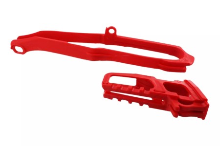 POLISPORT WYPRZEDAŻ PROWADNICA I ŚLIZG ŁAŃCUCHA (KOMPLET) HONDA CRF 250R '10; CRF 450R '09'10 KOLOR CZERWONY