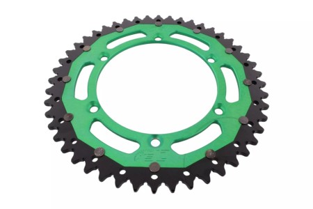 Obrazek dla: Zębatka tył ZF Dual KAWASAKI KX125 KX250 KX250F KX450F KLX450R KDX200 KDX220 (48951) 489 51 (JTR460.51) (ŁAŃC.520) KOLOR ZIELONYCZARNY