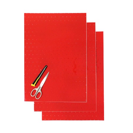 Obrazek dla: BLACKBIRD KOMPLET NAKLEJEK (OKLEIN) (FOLIA CRYSTALL 0,4 MM) (PERFOROWANA) 3 X ARKUSZ 47X33CM, KOLOR CZERWONY
