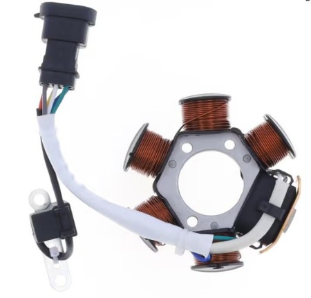 Obrazek dla: ATHENA 2025/09 UZWOJENIE ALTERNATORA (STATOR) APRILIA MOJITO 50 '04'13, SR 50 '12'18, DERBI ATLANTIS 50 '04'19, GILERA RUNNER 50 '99'19, PIAGGIO FLY / ZIP 50 '05'11 (OEM: 830296; 639865; 584525; 58037R; 2934895)
