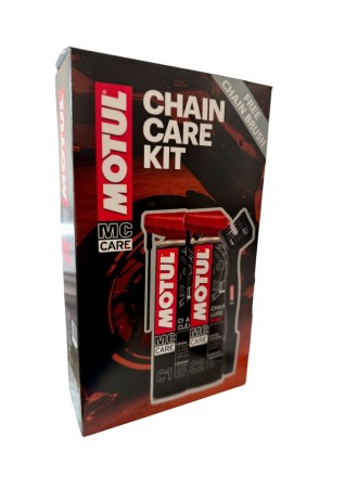 Obrazek dla: MOTUL CHAIN CARE KIT ZESTAW DO CZYSZCZENIA ŁAŃCUCHA (SPRAY C1+SPRAY C2+SZCZOTKA)